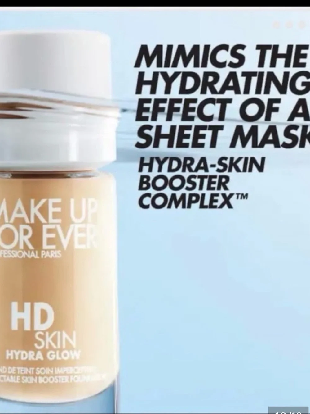 Makeup Forever HD Skin Hydra Glow Foundation - 1Y08 Light BNIB